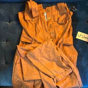 Women's Orange Jumpsuit